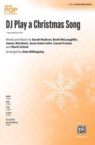 DJ Play a Christmas Song Two-Part choral sheet music cover Thumbnail
